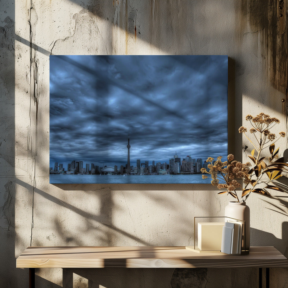 Toronto Blue Wall Art Print by Max Witjes-canvas-DECOROLALA
