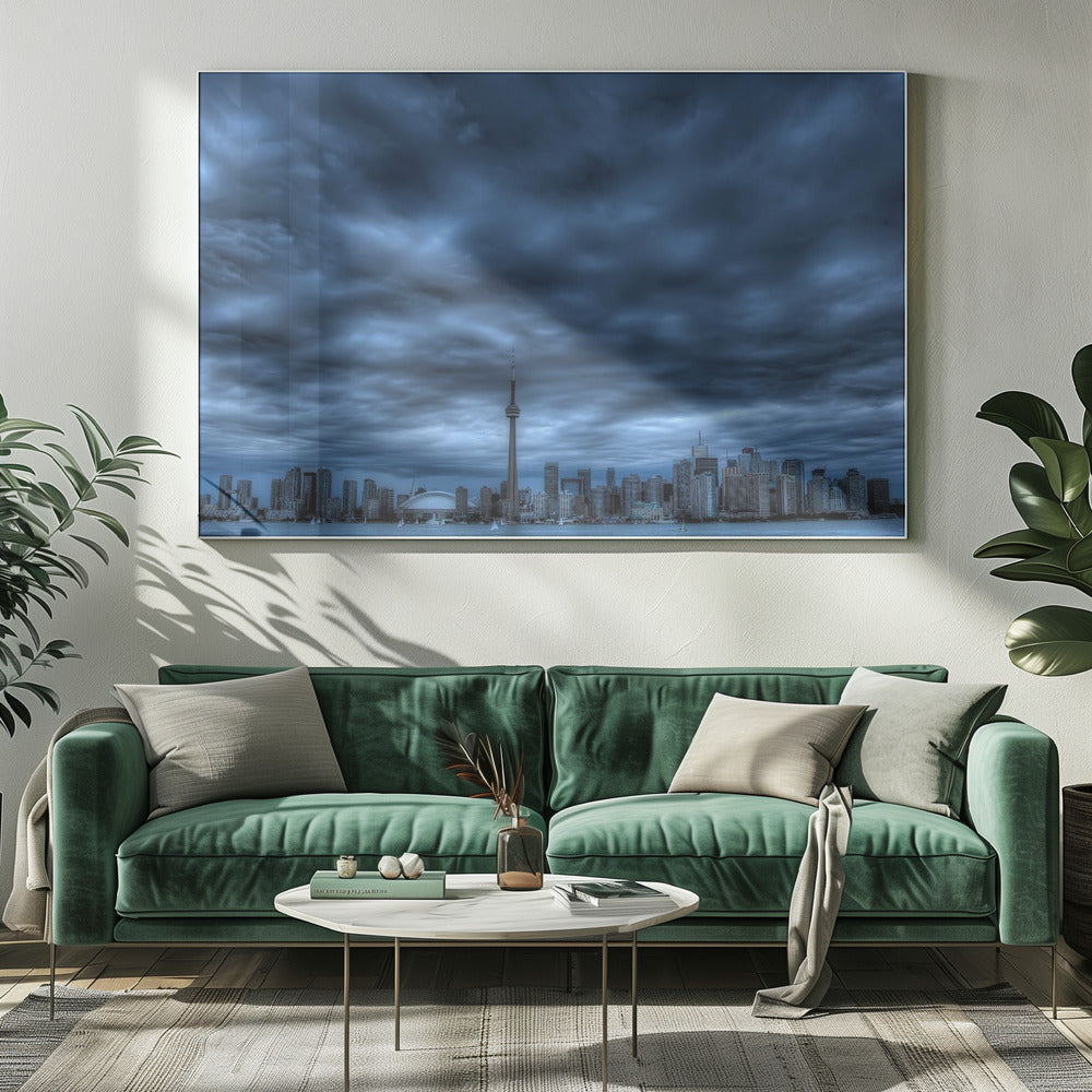 Toronto Blue Wall Art Print by Max Witjes-canvas-DECOROLALA