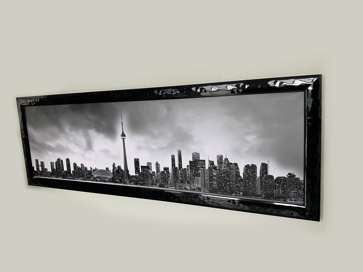 Toronto CN Tower Black & White Canvas Print 72x24-Wall Art-DECOROLALA