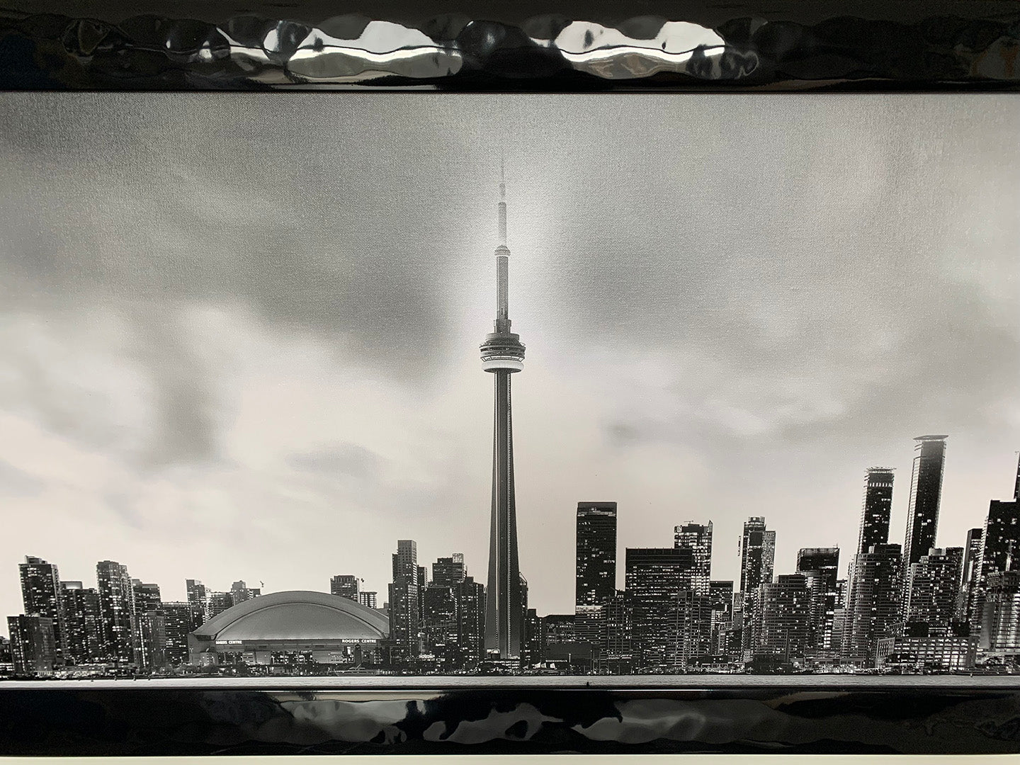 Toronto CN Tower Black & White Canvas Print 72x24-Wall Art-DECOROLALA