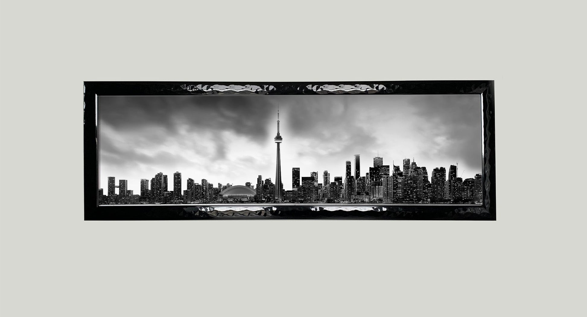 Toronto CN Tower Black & White Canvas Print 72x24-Wall Art-DECOROLALA