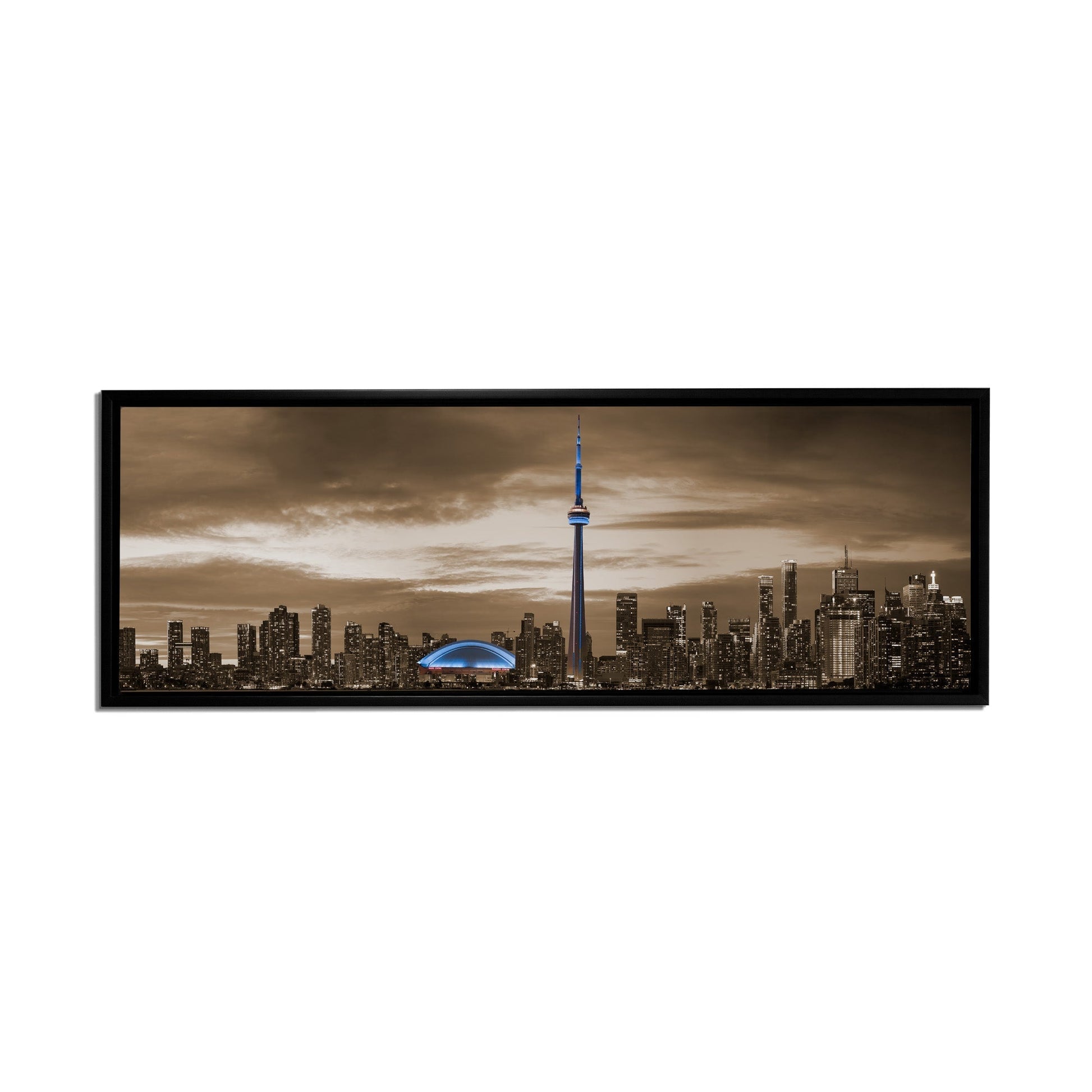 Toronto In Sepia Canvas - Cities Skylines-Wall Art-DECOROLALA