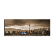 Toronto In Sepia Canvas - Cities Skylines-Wall Art-DECOROLALA