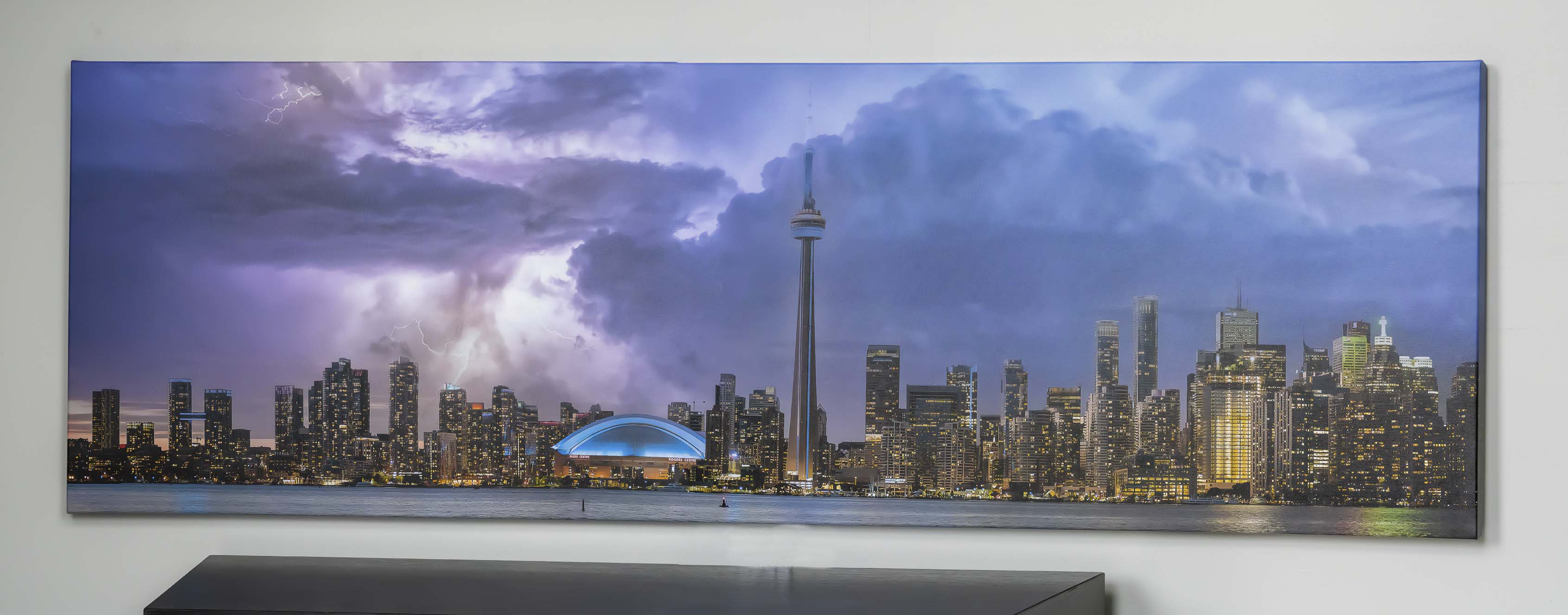 Toronto Skyline Canvas Print - CN Tower Storm-Canvas Print-DECOROLALA