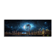 Toronto Skyline Moon Canvas Wall Art 72x24-Wall Art-DECOROLALA
