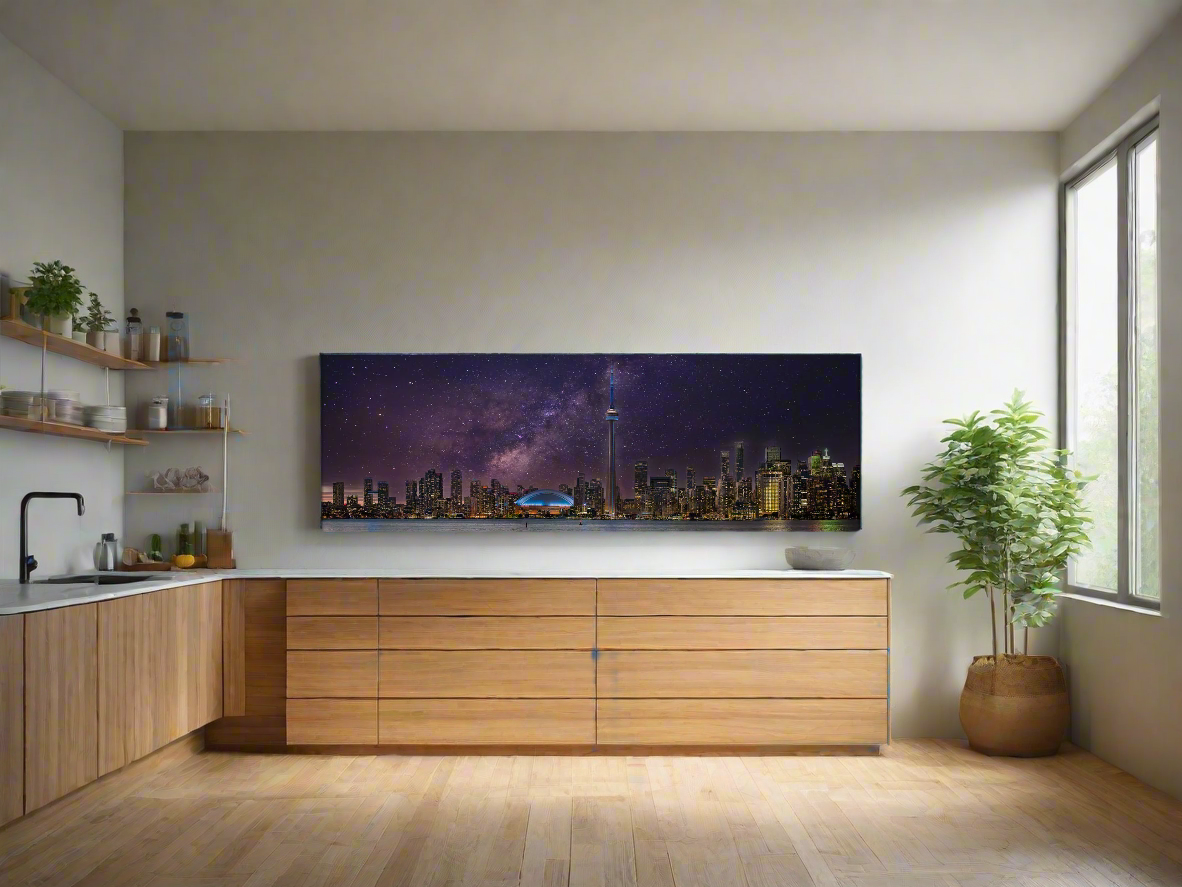 Toronto and Starry Sky Wall Canvas 108" X 36"-Wall Art-DECOROLALA
