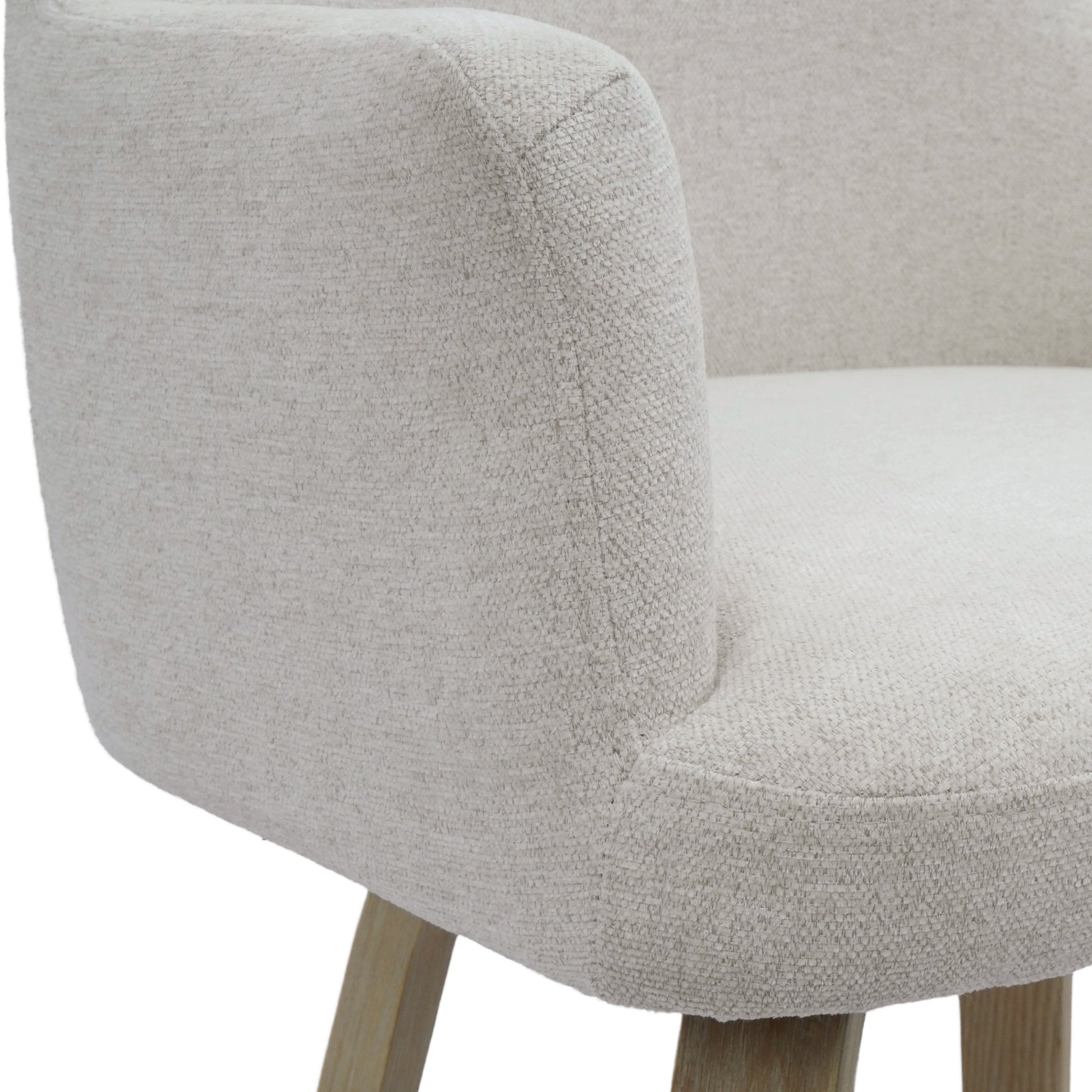 Torra 26" Counter Stool - Oat Swivel Chenille Upholstery-DECOROLALA