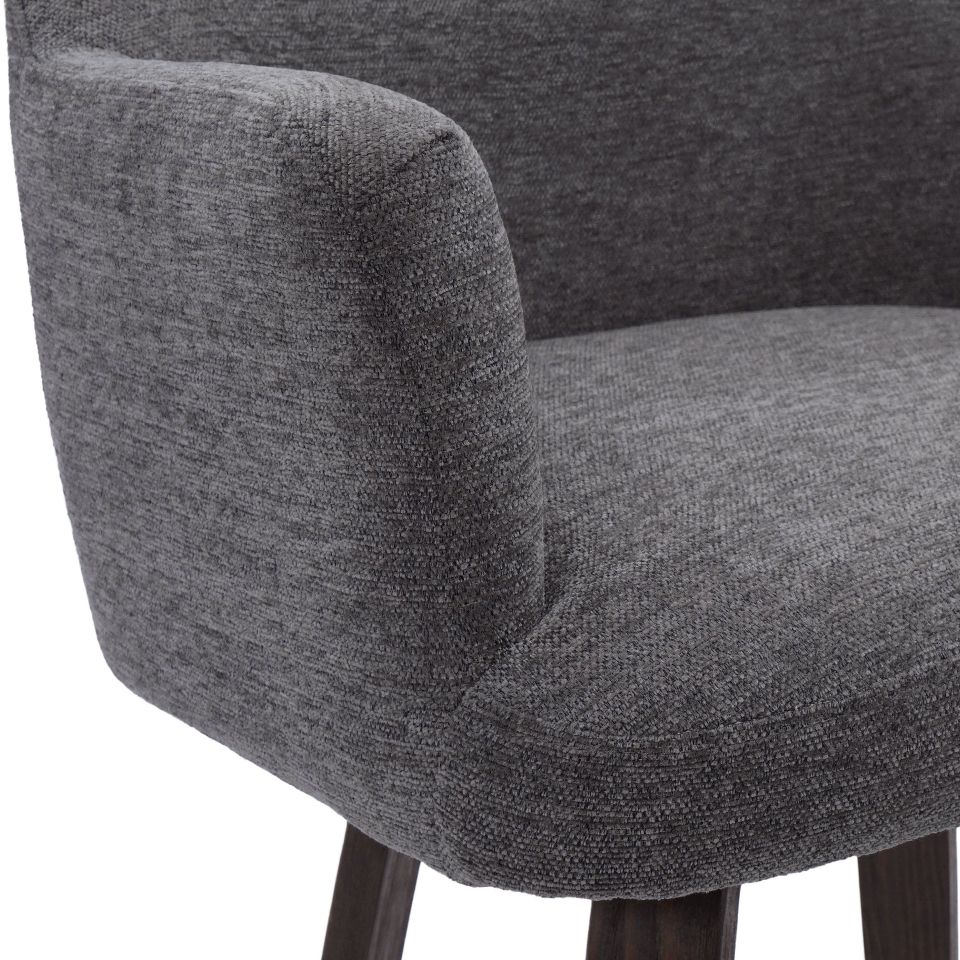 Torra 26" Swivel Counter Stool - Warm Charcoal Chenille-DECOROLALA