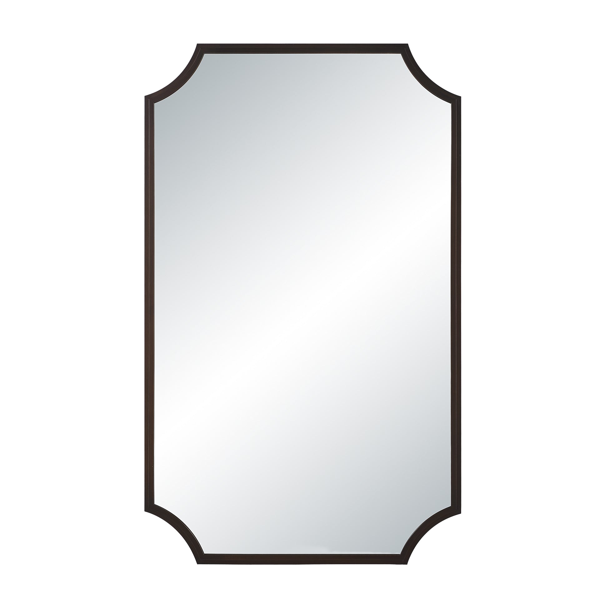 Torre 40" H x 24" W Wall Mirror, Brown-Mirror-DECOROLALA