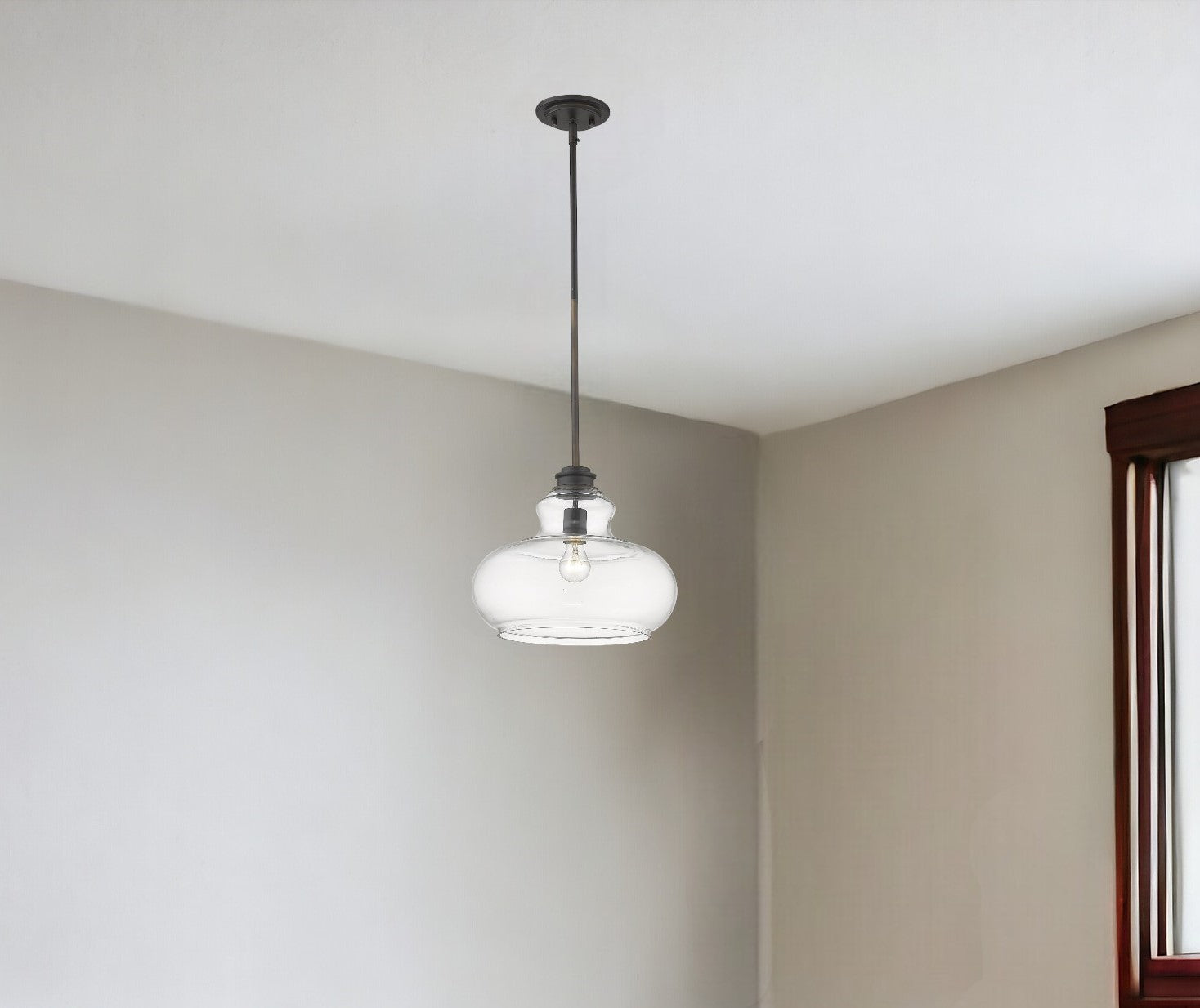 Torrel 1-Light Oil-Rubbed Bronze Pendant-Pendants-Hanging Lights-DECOROLALA