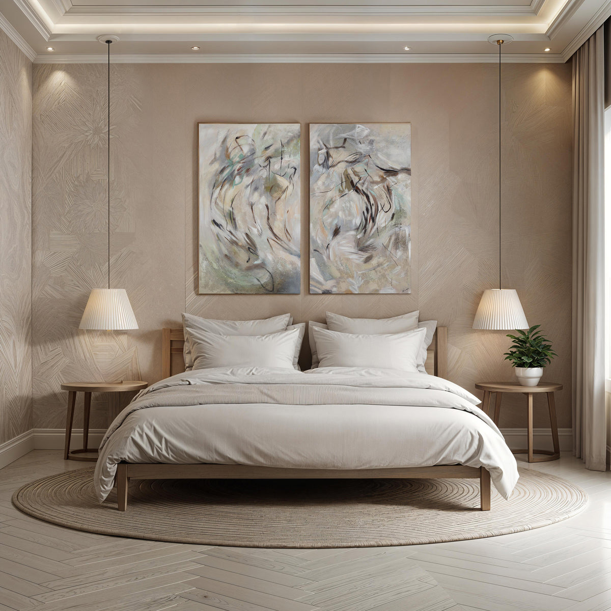 Torres 50" H x 30" W Canvas Art, (2 Piece Set)-Canvas Prints-DECOROLALA
