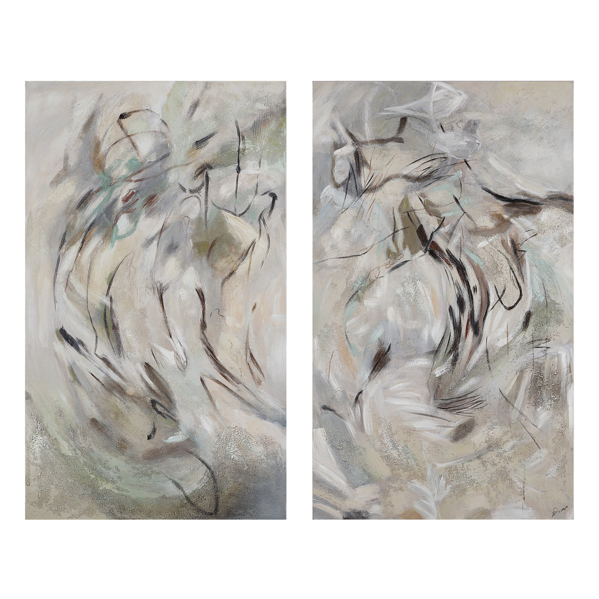 Torres 50" H x 30" W Canvas Art, (2 Piece Set)-Canvas Prints-DECOROLALA