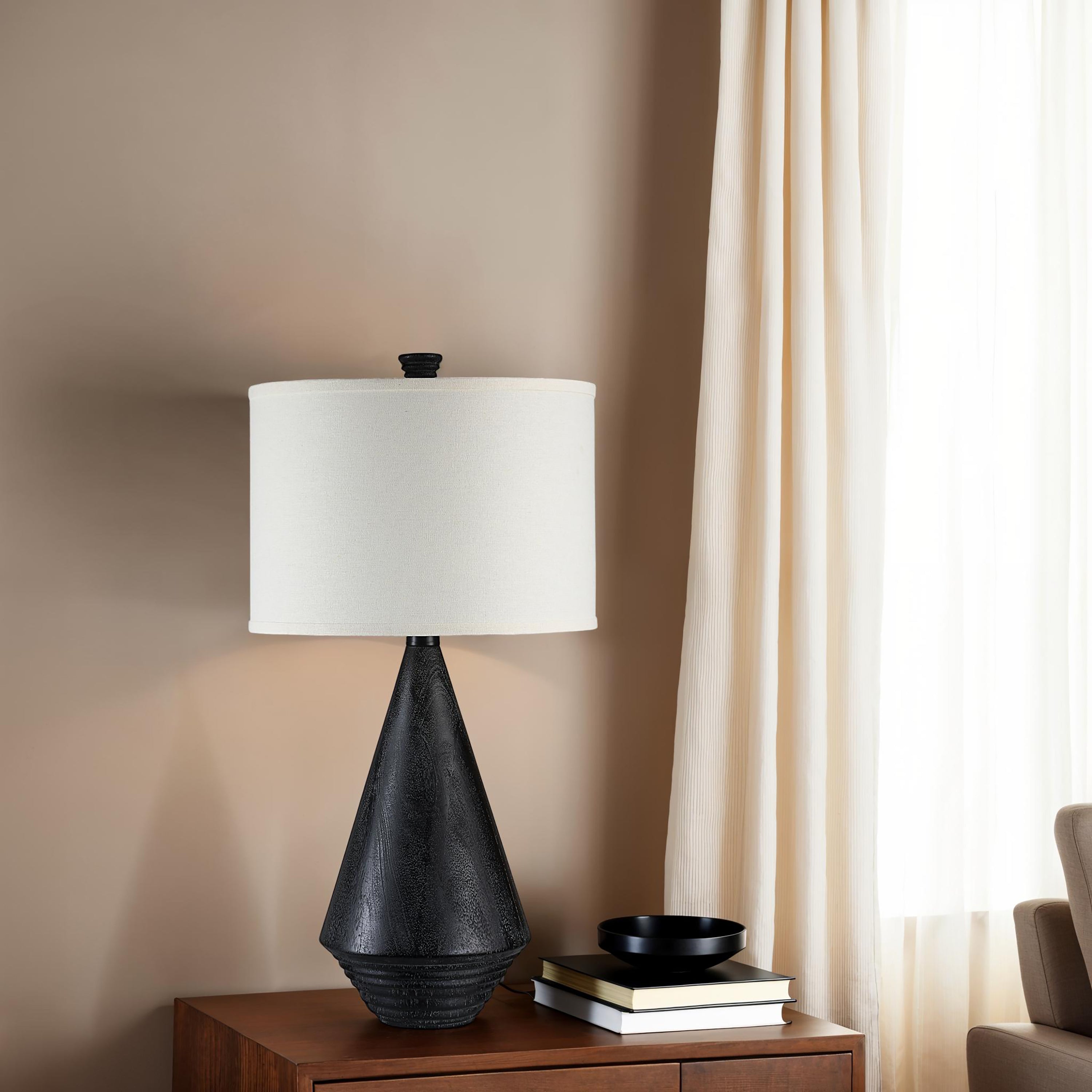 Tortora 31" Height Table Lamp, Black-Table Lamp-DECOROLALA