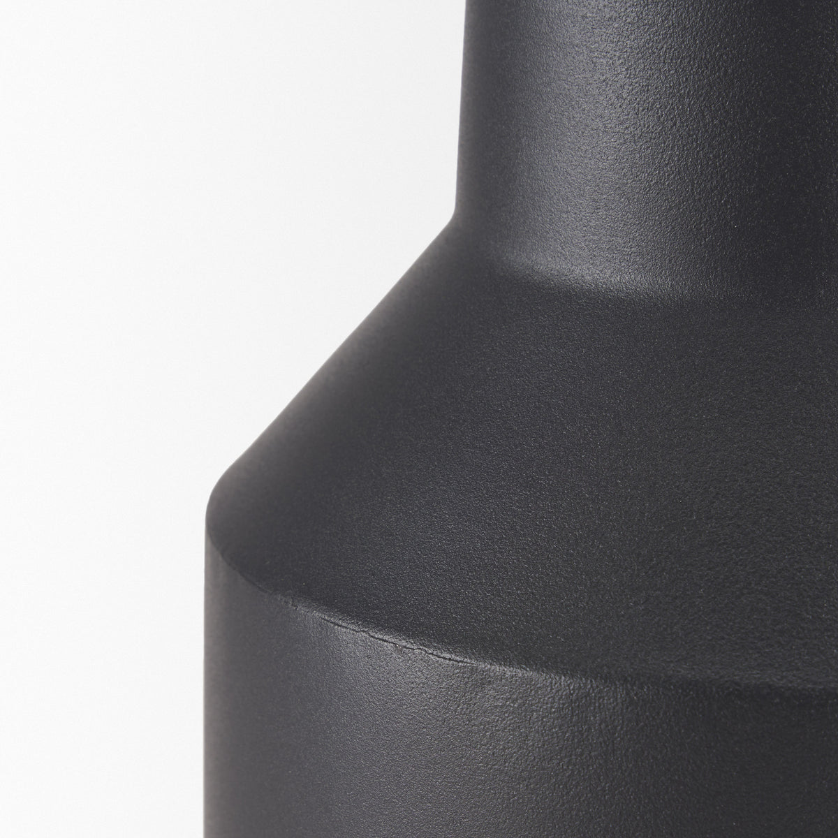 Tosca Small Matte Black Metal Vase-Vase-DECOROLALA
