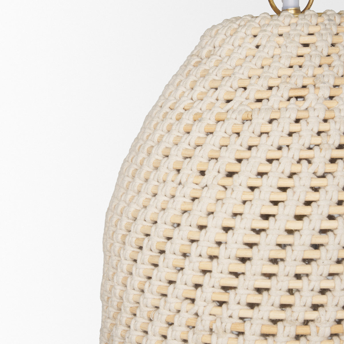 Tosha 1-Light Cotton Rope Bell Pendant-Pendant Lighting-DECOROLALA