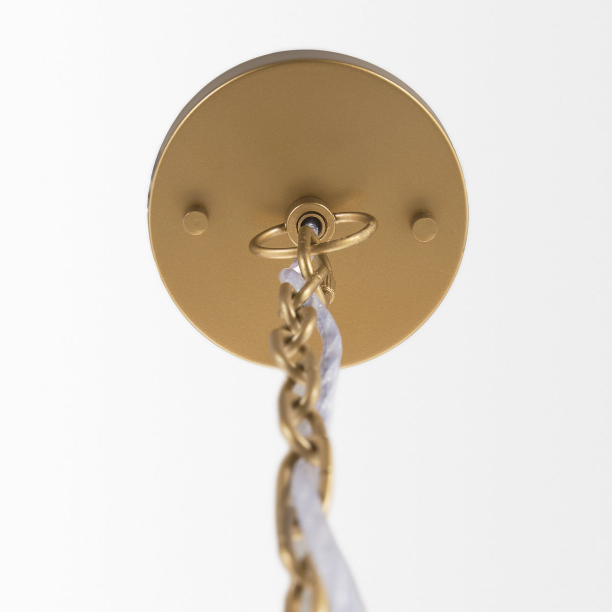 Tosha 1-Light Tapered Cotton Rope Drum Pendant-Pendant Lighting-DECOROLALA
