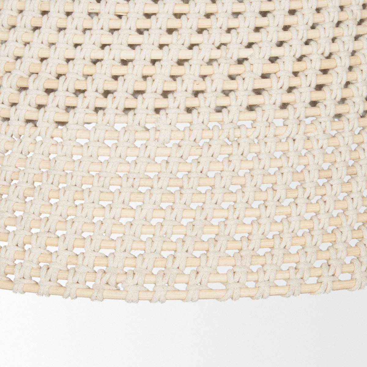 Tosha 1-Light Tapered Cotton Rope Drum Pendant-Pendant Lighting-DECOROLALA
