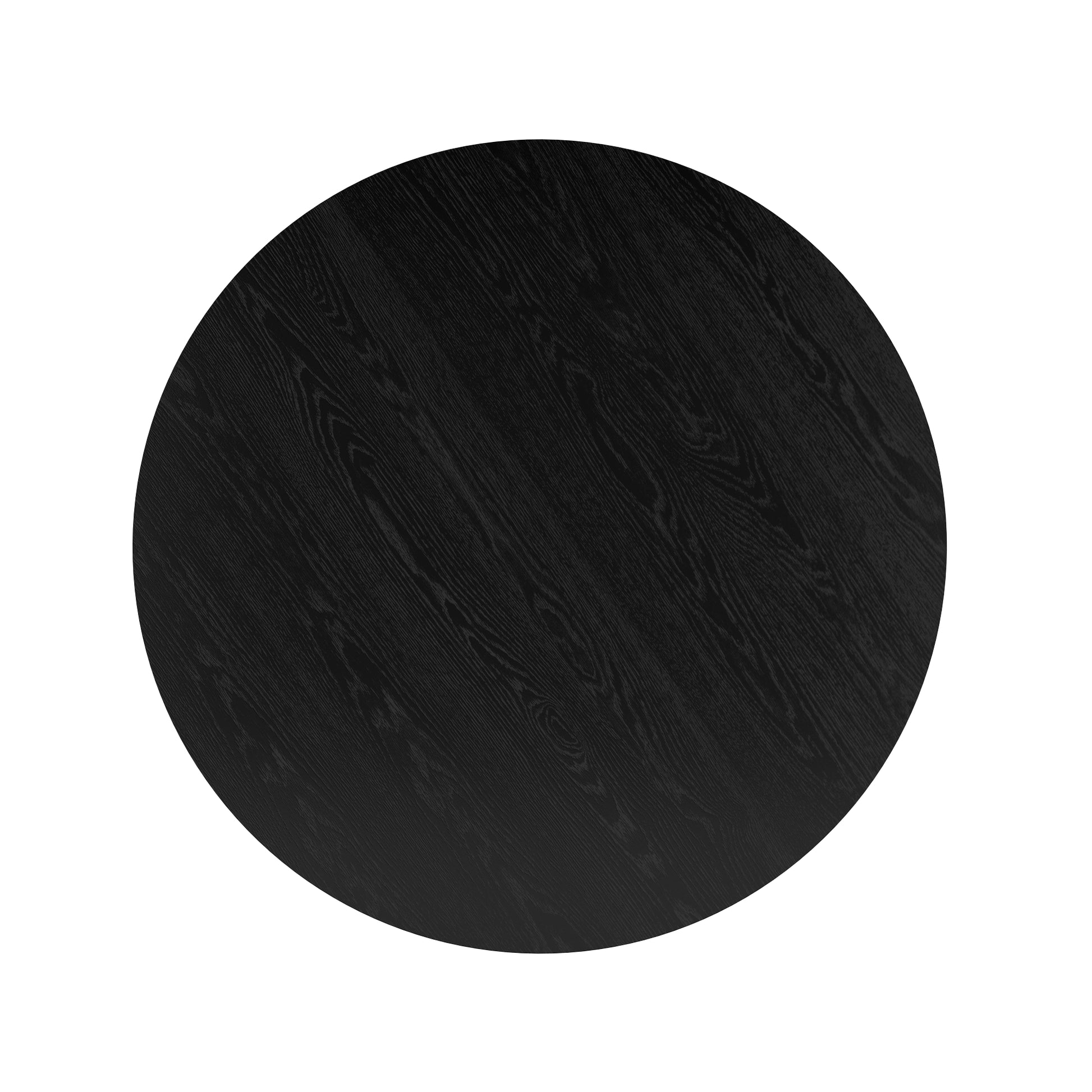 Tovas 5-Piece Dining Set - Round Pedestal Table Walnut Black-DECOROLALA
