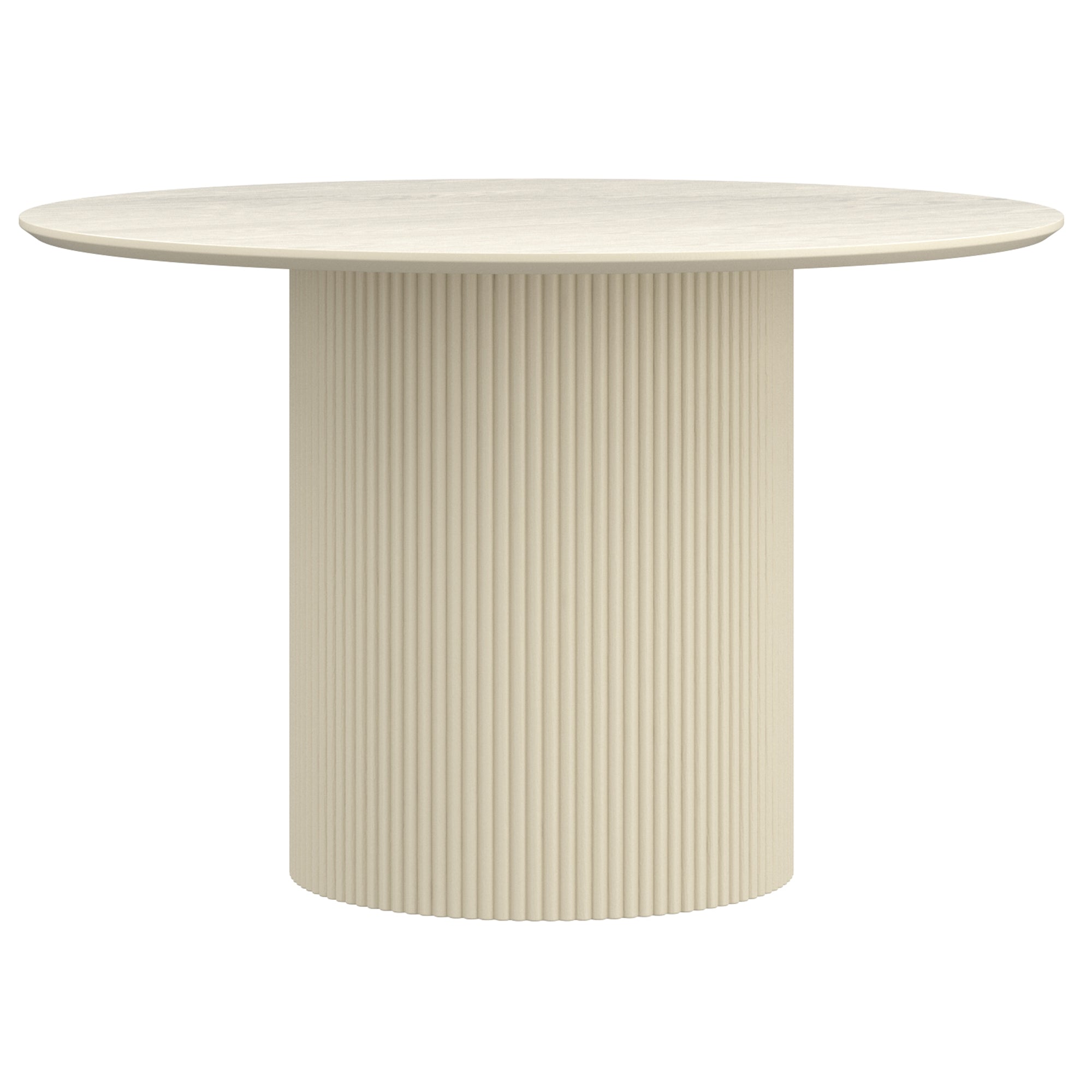 Tovas Amara 5-Piece Round Dining Set - Beige Reeded Wood-DECOROLALA