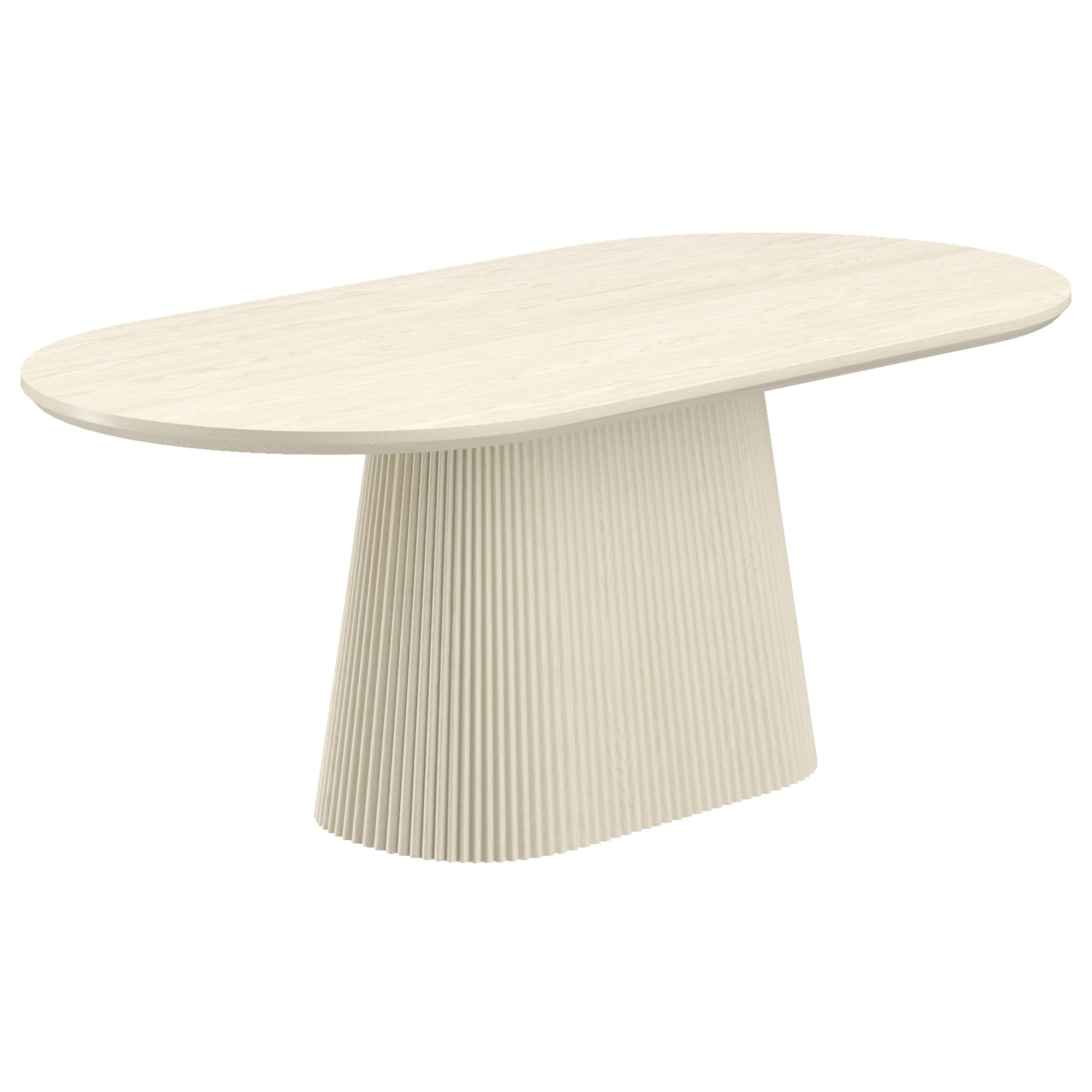 Tovas Caspian 7-Piece Oval Dining Set - Sand Faux Leather-DECOROLALA