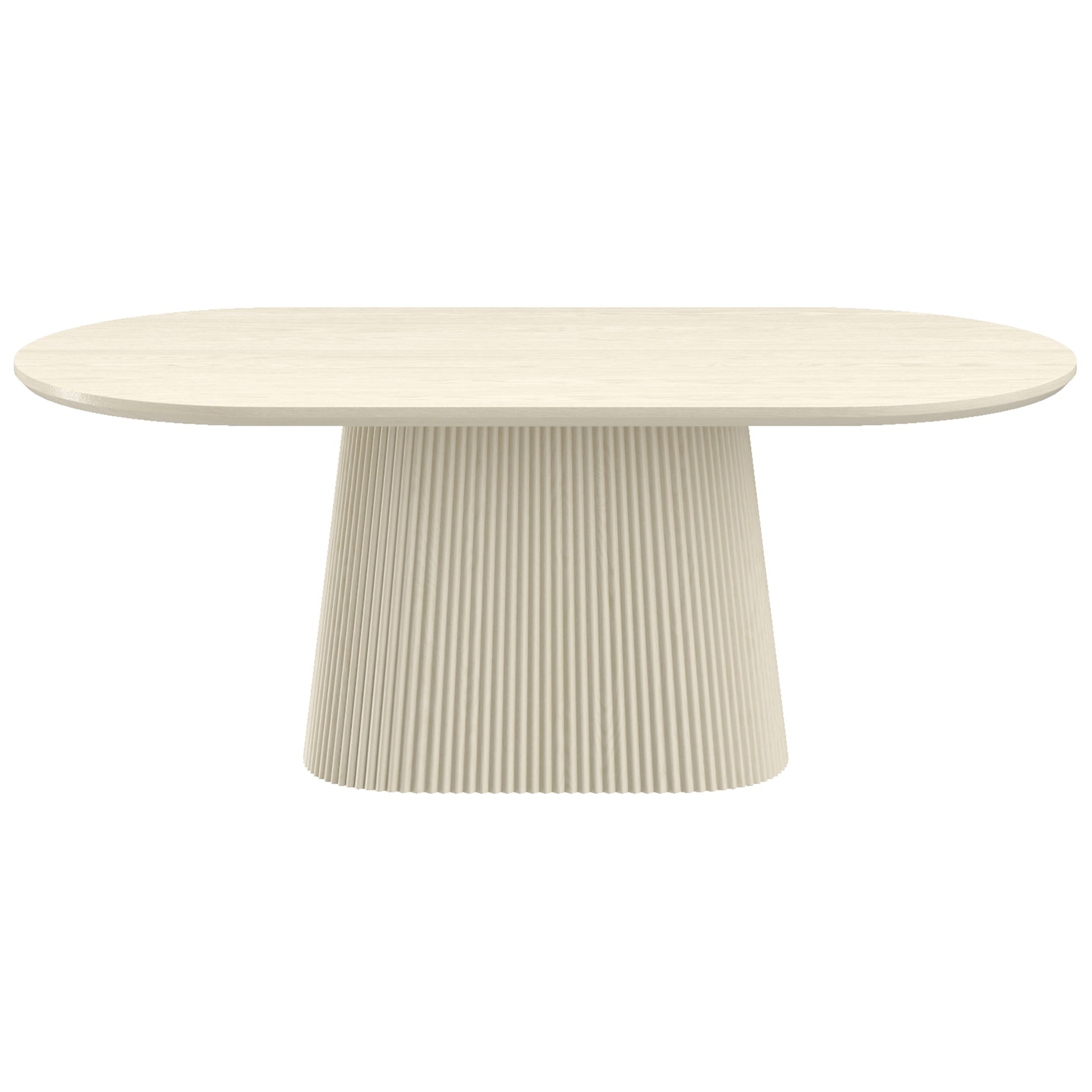 Tovas Caspian 7-Piece Oval Dining Set - Sand Faux Leather-DECOROLALA