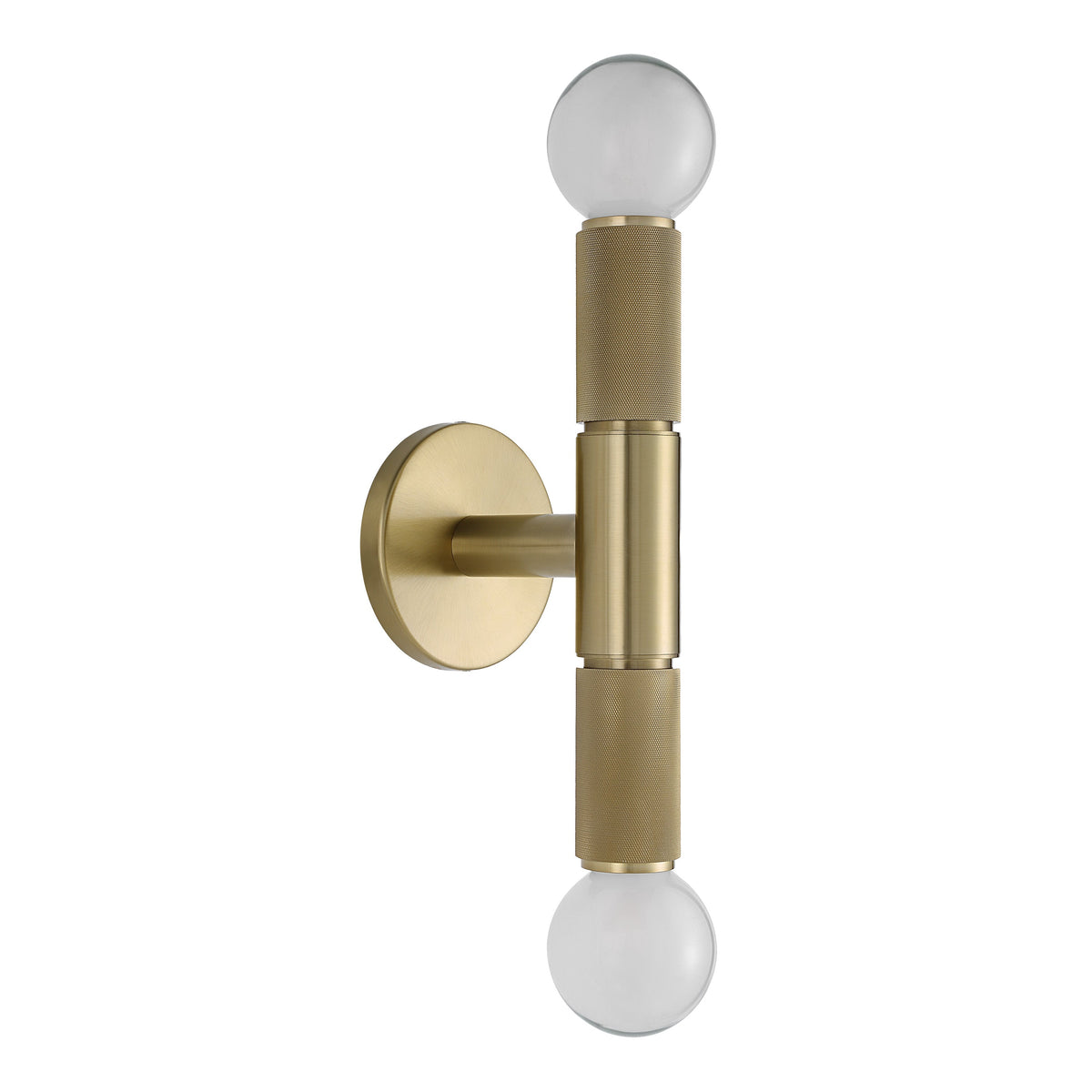 Tovi 2-Light Wall Sconce, 12" Brass-Wall Sconce-DECOROLALA