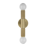 Tovi 2-Light Wall Sconce, 12" Brass-Wall Sconce-DECOROLALA