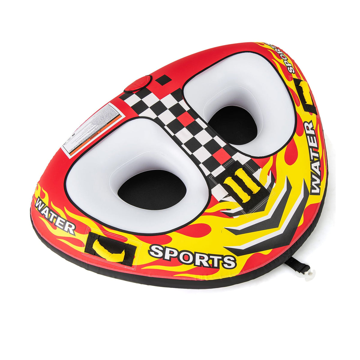 Towable Tube with Quick Connector and Drainage for Boating-Water Sports-DECOROLALA