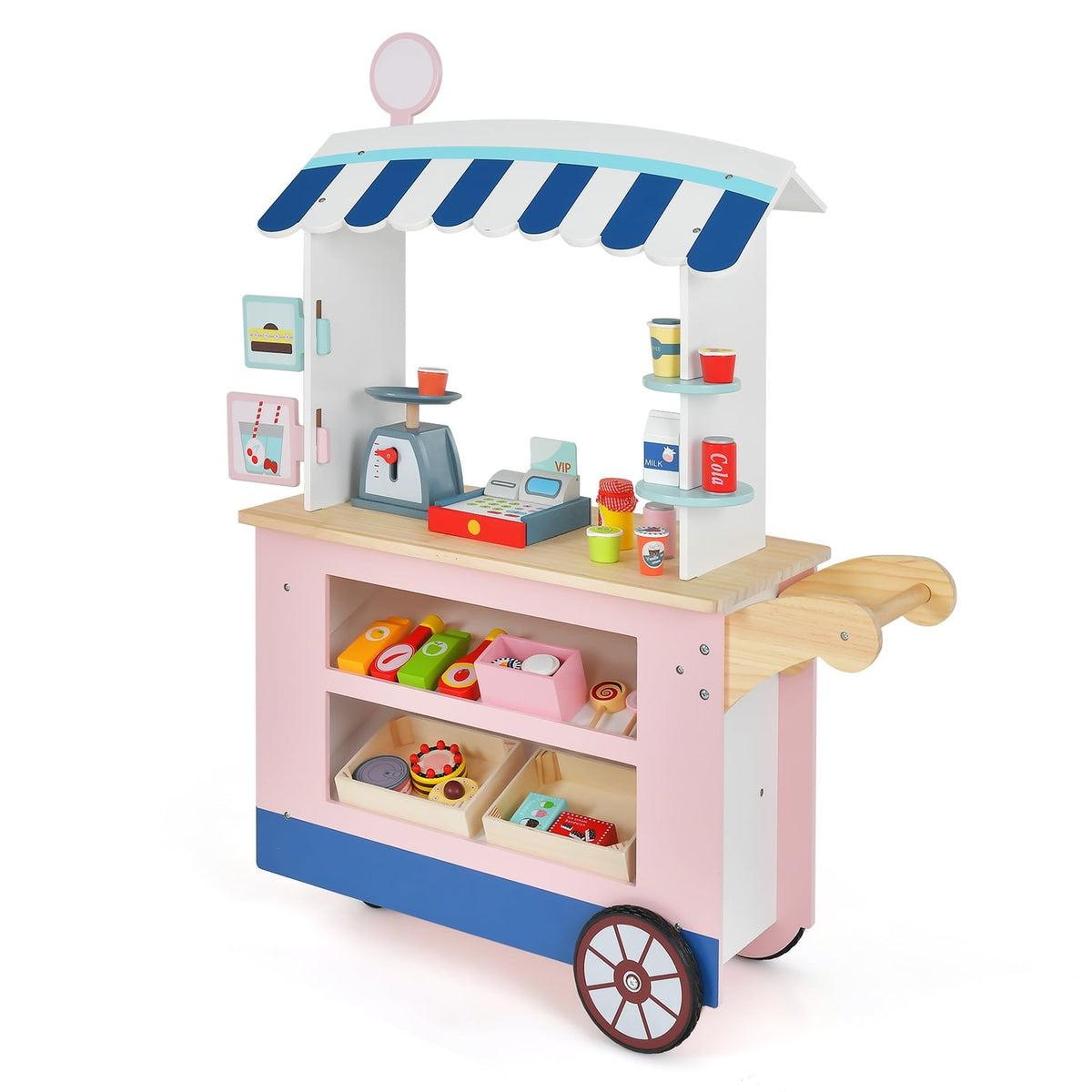 Toy Cart Play Set with POS Machine and Lovely Scale-Multicolor-Pretend Toys-DECOROLALA