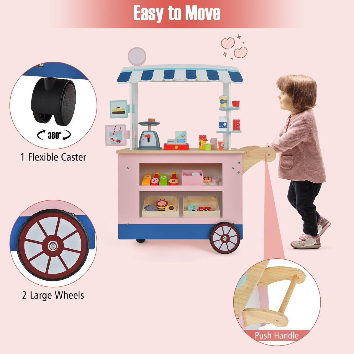 Toy Cart Play Set with POS Machine and Lovely Scale-Multicolor-Pretend Toys-DECOROLALA