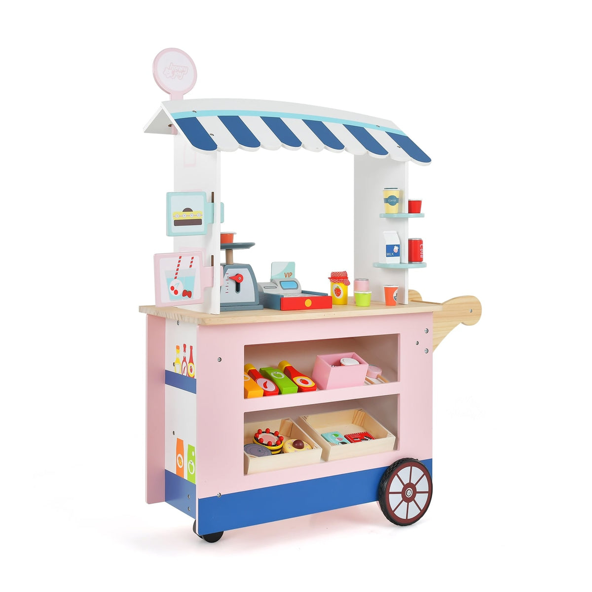 Toy Cart Play Set with POS Machine and Lovely Scale-Multicolor-Pretend Toys-DECOROLALA