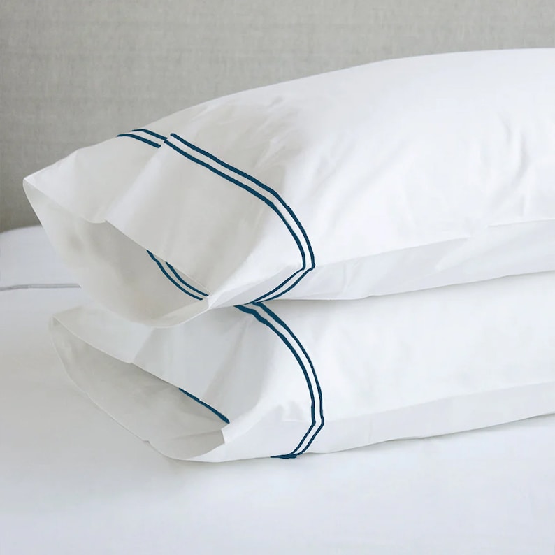 Tracks Linen Cotton Embroidered Edge Duvet Cover Set-Bed Sheet-DECOROLALA