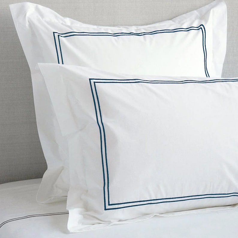 Tracks Linen Cotton Embroidered Edge Duvet Cover Set-Bed Sheet-DECOROLALA