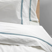 Tracks Linen Cotton Embroidered Edge Duvet Cover Set-Bed Sheet-DECOROLALA