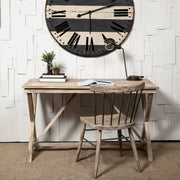 Tracy 54L x 28W Natural X Frame Wood Office Desk-Office-DECOROLALA