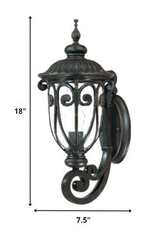 Traditional Dark Brown Wall Sconce-Outdoor Lighting-DECOROLALA