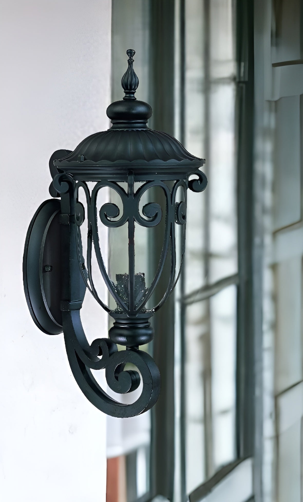 Traditional Matte Black Wall Sconce-Outdoor Lighting-DECOROLALA