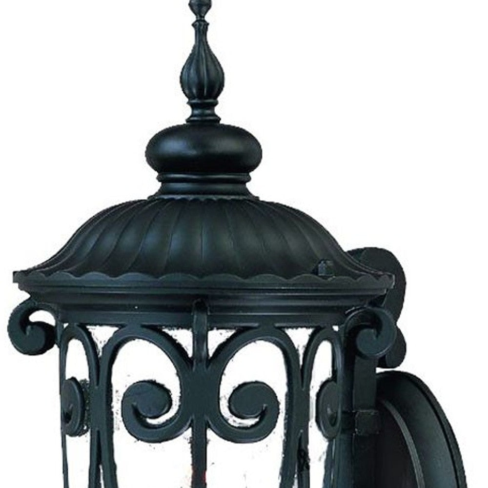 Traditional Matte Black Wall Sconce-Outdoor Lighting-DECOROLALA