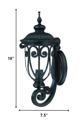 Traditional Matte Black Wall Sconce-Outdoor Lighting-DECOROLALA