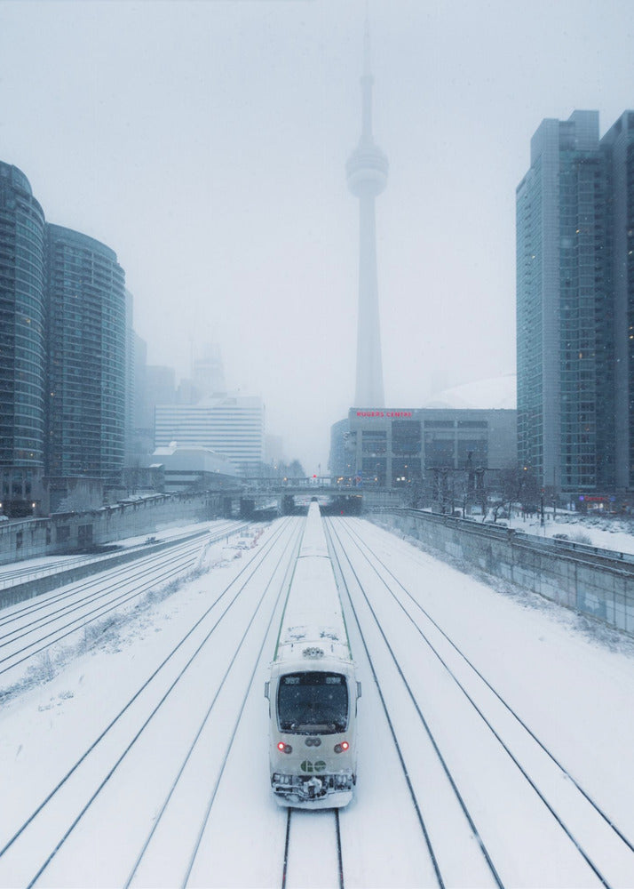Train and Storm Art Print by Junbo Liang-canvas-DECOROLALA