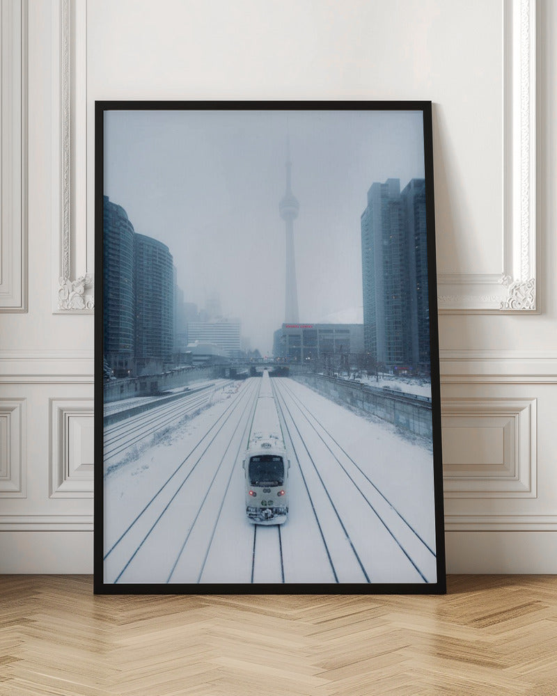 Train and Storm Art Print by Junbo Liang-canvas-DECOROLALA