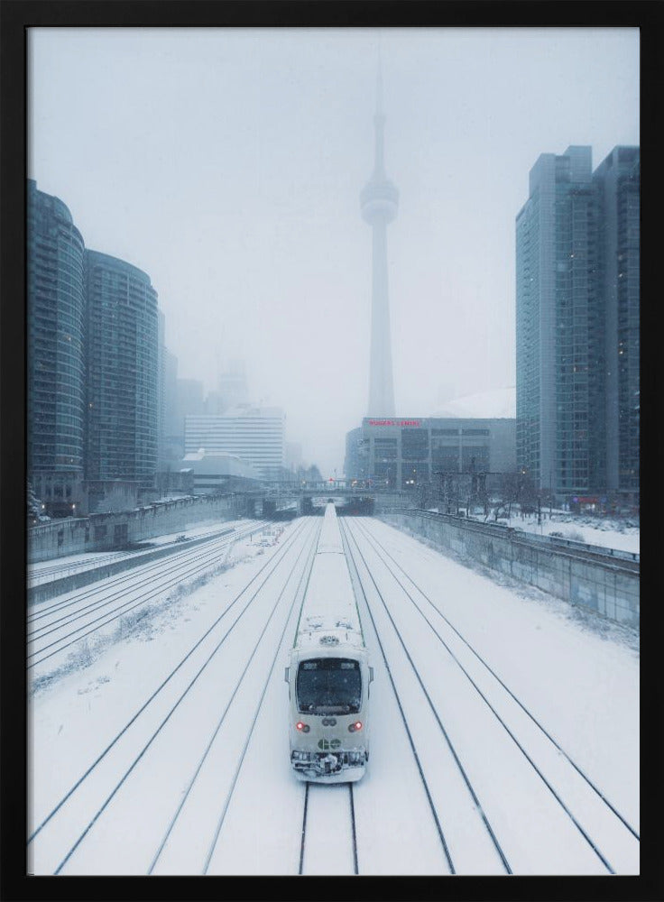 Train and Storm Art Print by Junbo Liang-canvas-DECOROLALA