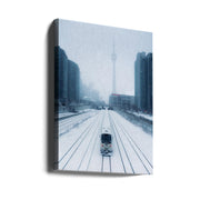 Train and Storm Art Print by Junbo Liang-canvas-DECOROLALA
