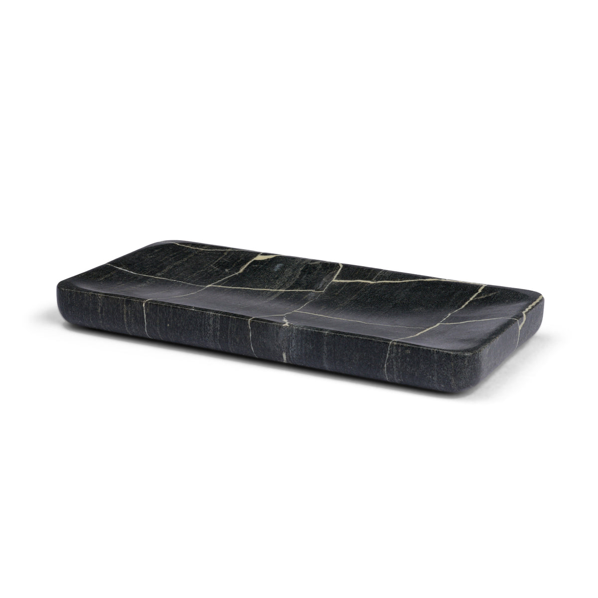 Tratto Rectangular Marble Tray-Decorative Trays-DECOROLALA