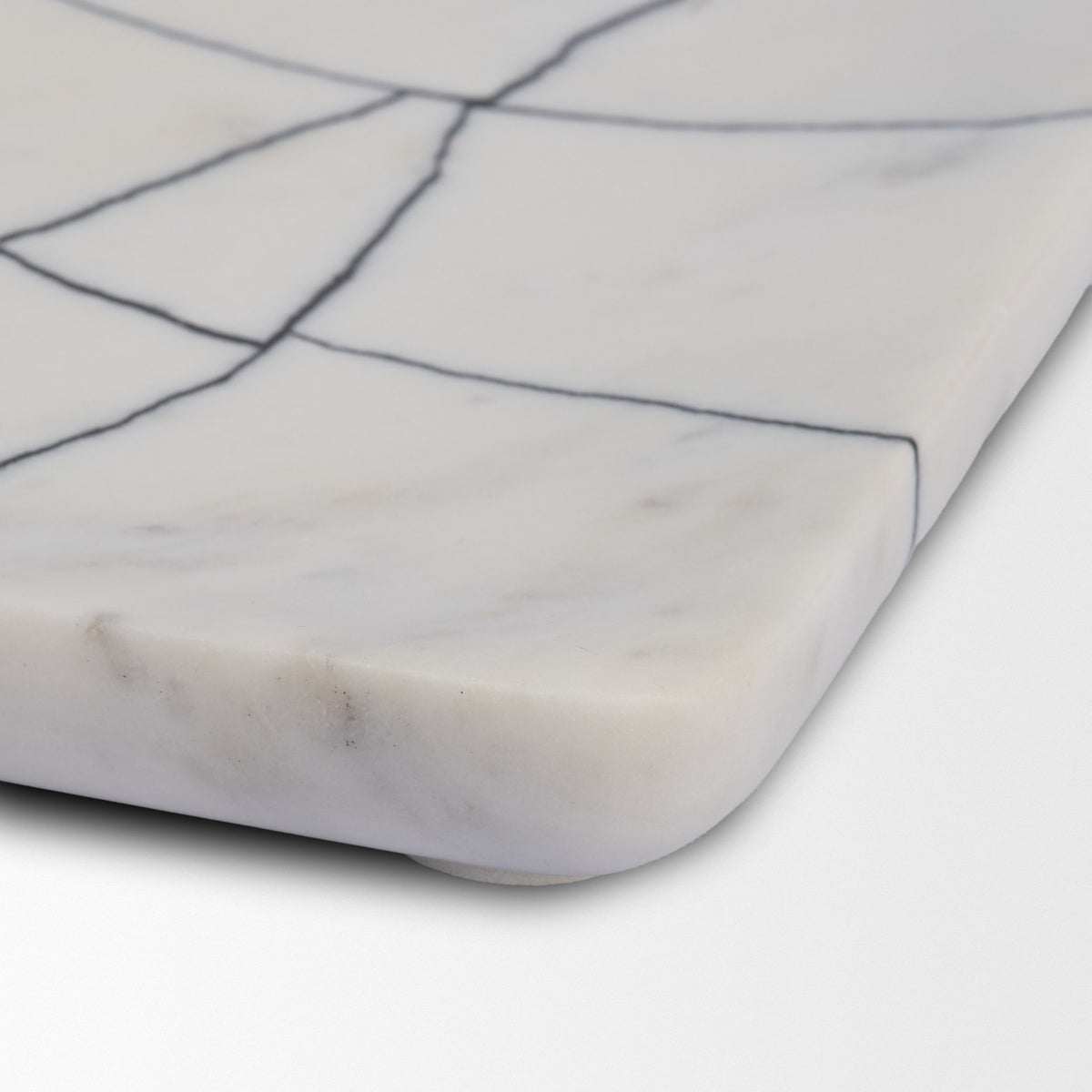 Tratto Rectangular Marble Tray-Trays-DECOROLALA