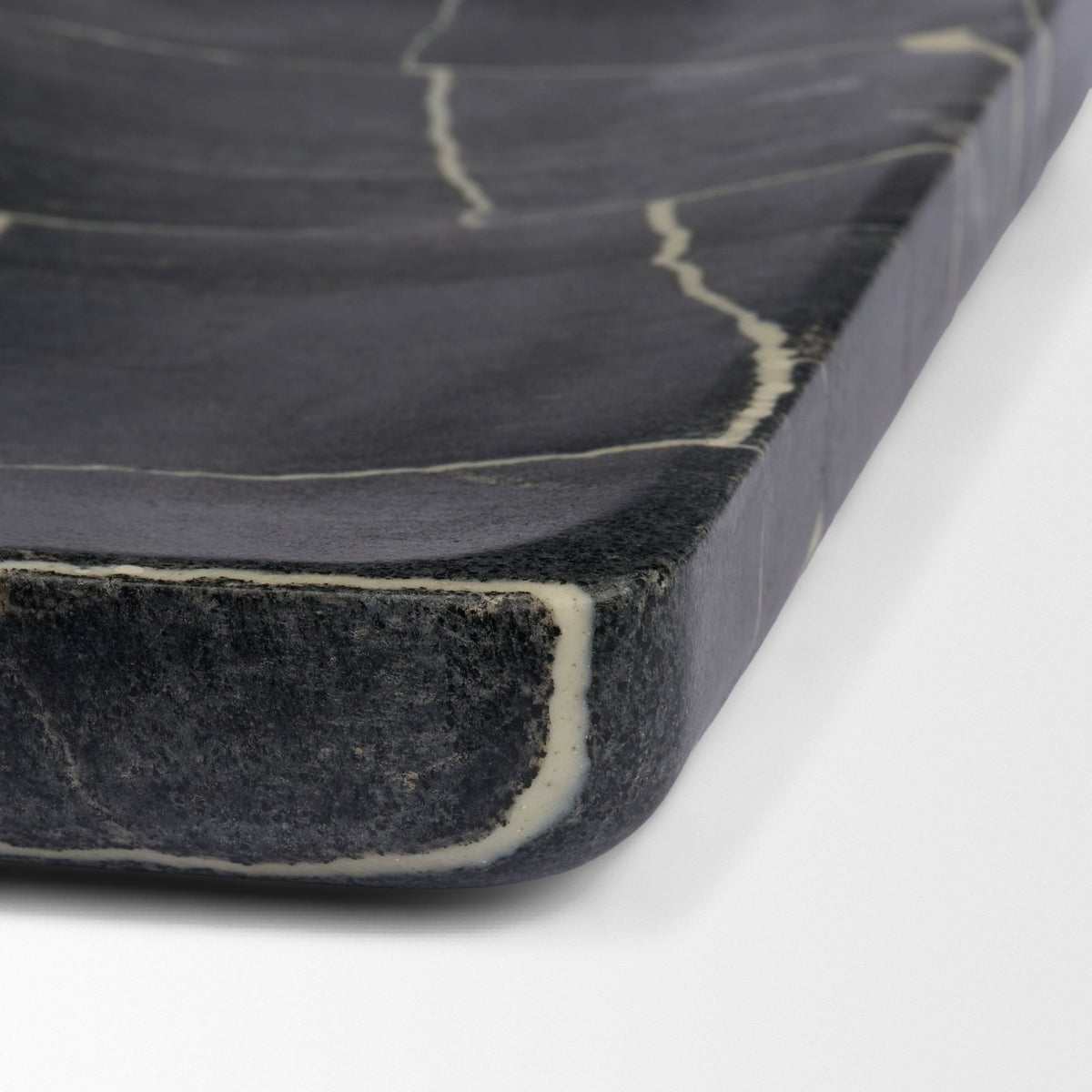 Tratto Rectangular Marble Tray-Trays-DECOROLALA
