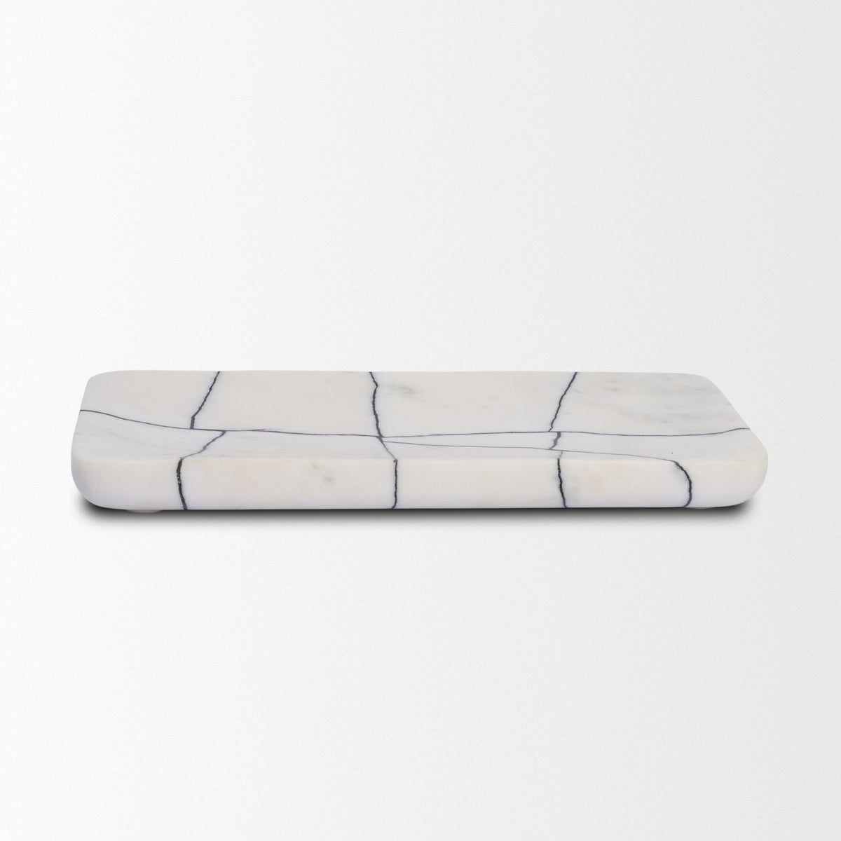 Tratto Rectangular Marble Tray-Trays-DECOROLALA