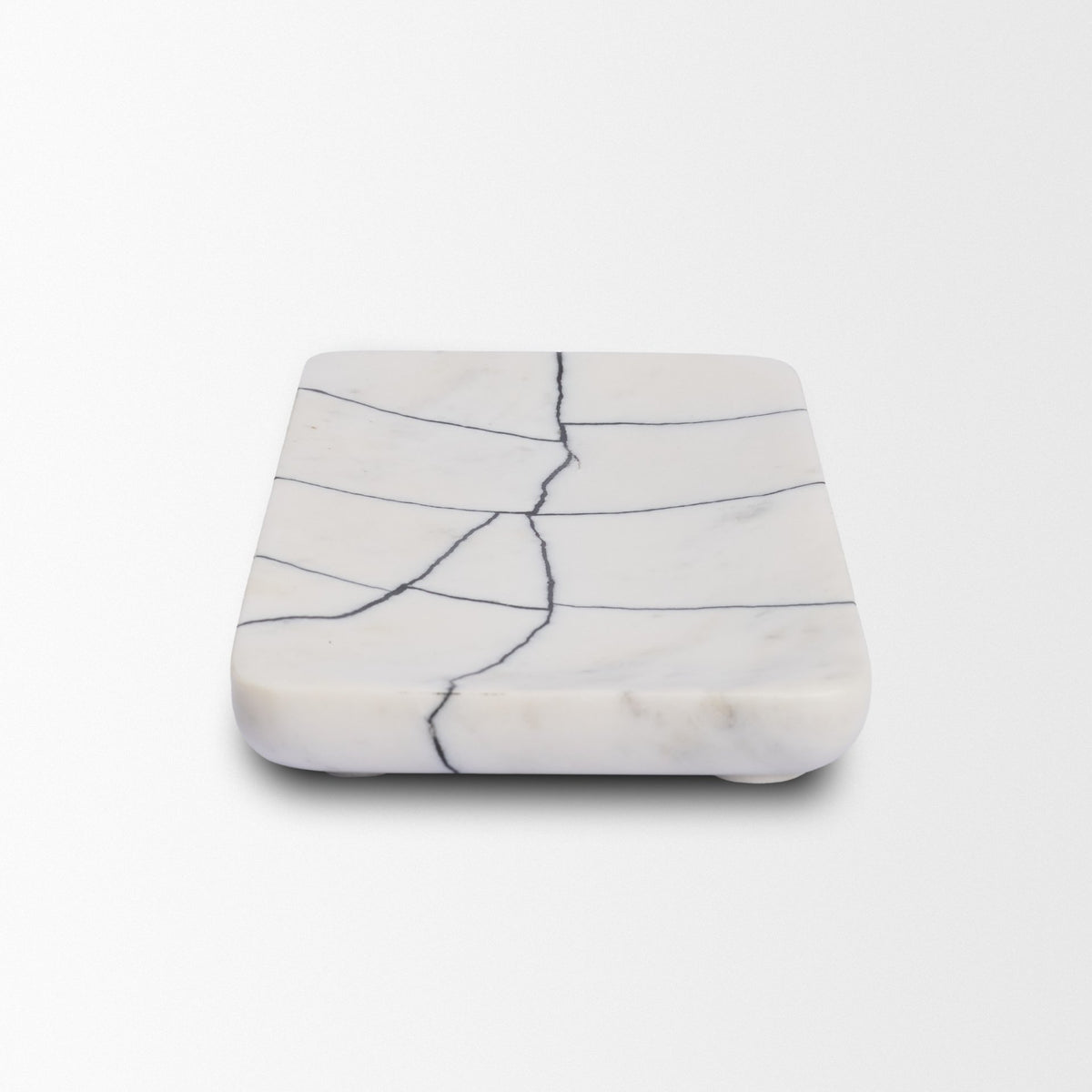 Tratto Rectangular Marble Tray-Trays-DECOROLALA