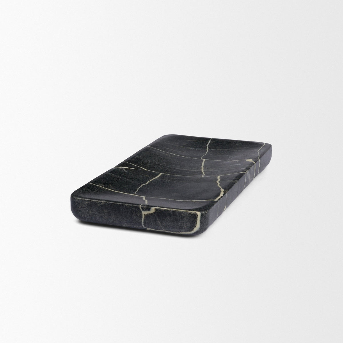 Tratto Rectangular Marble Tray-Trays-DECOROLALA