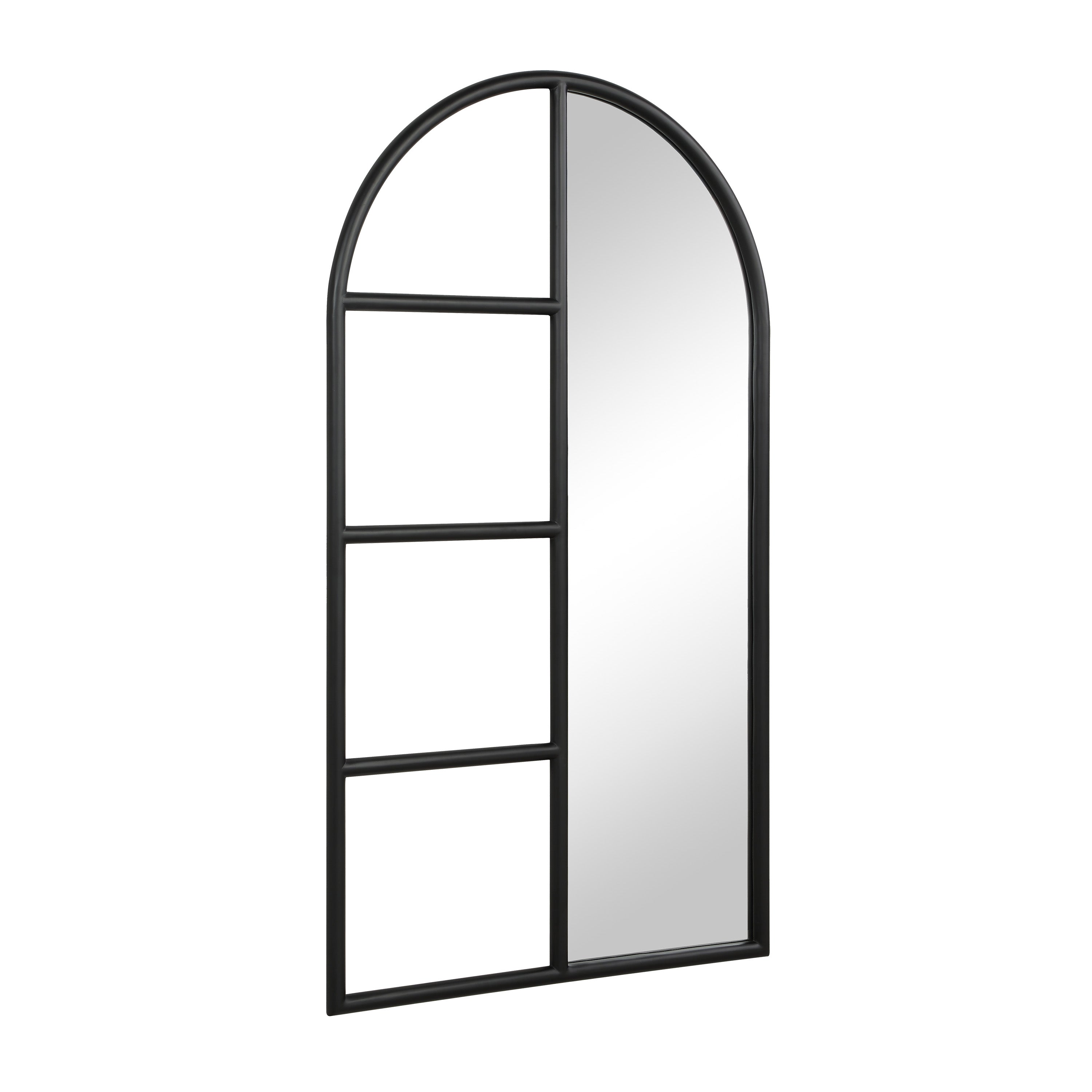 Trellis 69.75" H x 38" W Wall Mirror, Black-Mirror-DECOROLALA